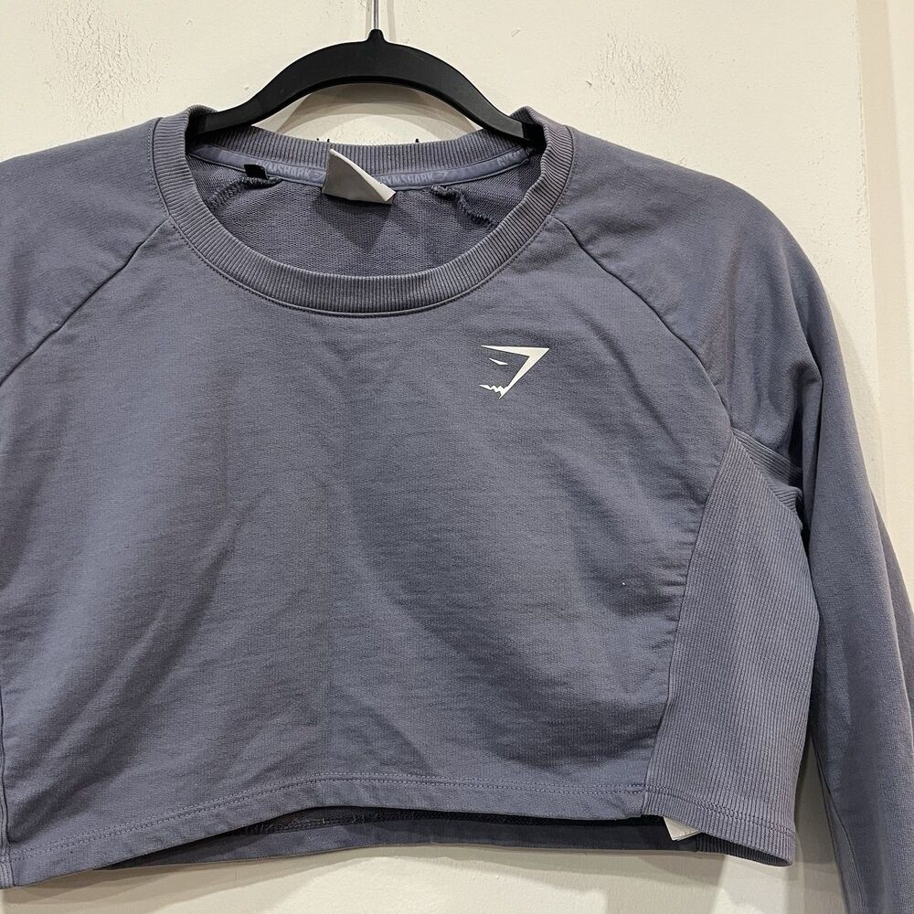 Gymshark Training Cropped Sweater Sweatshirt Size Small Activewear Workout - Picture 2 of 6